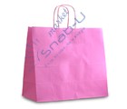 БП  Пакет бумажный с кручеными ручками Розовый 320х120х320 мм